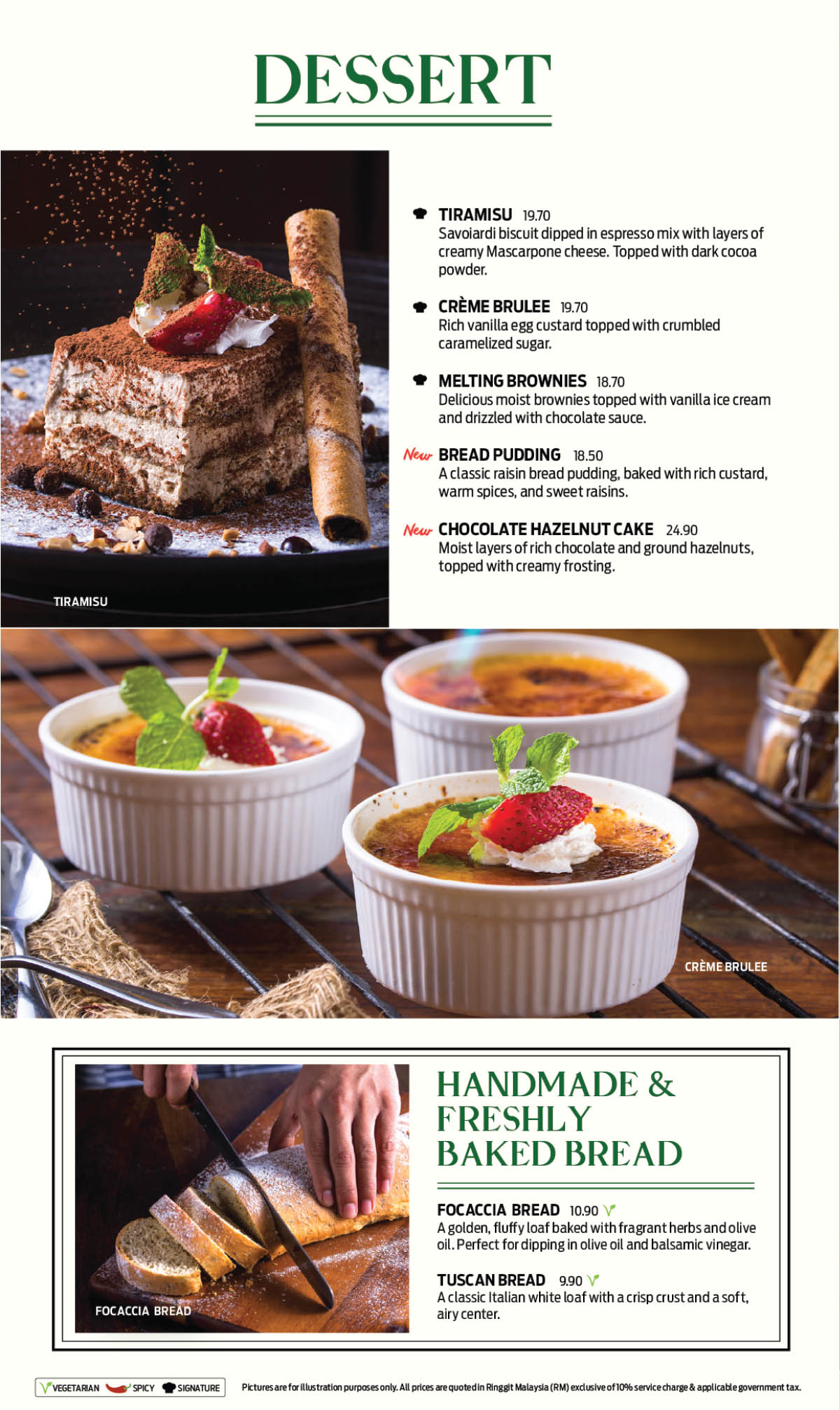 Italiannies Menu