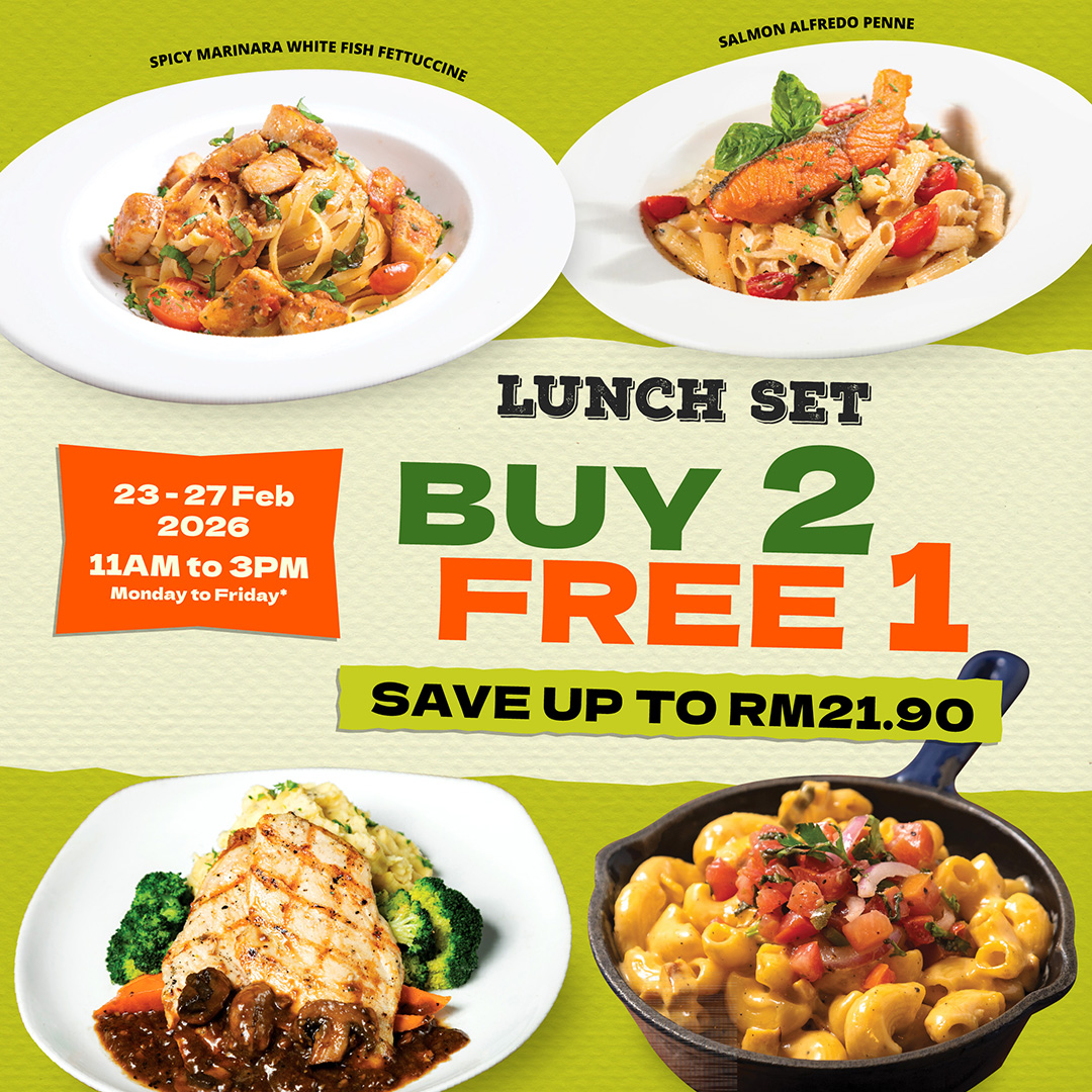 Buy 2 FREE 1 Lunch Set