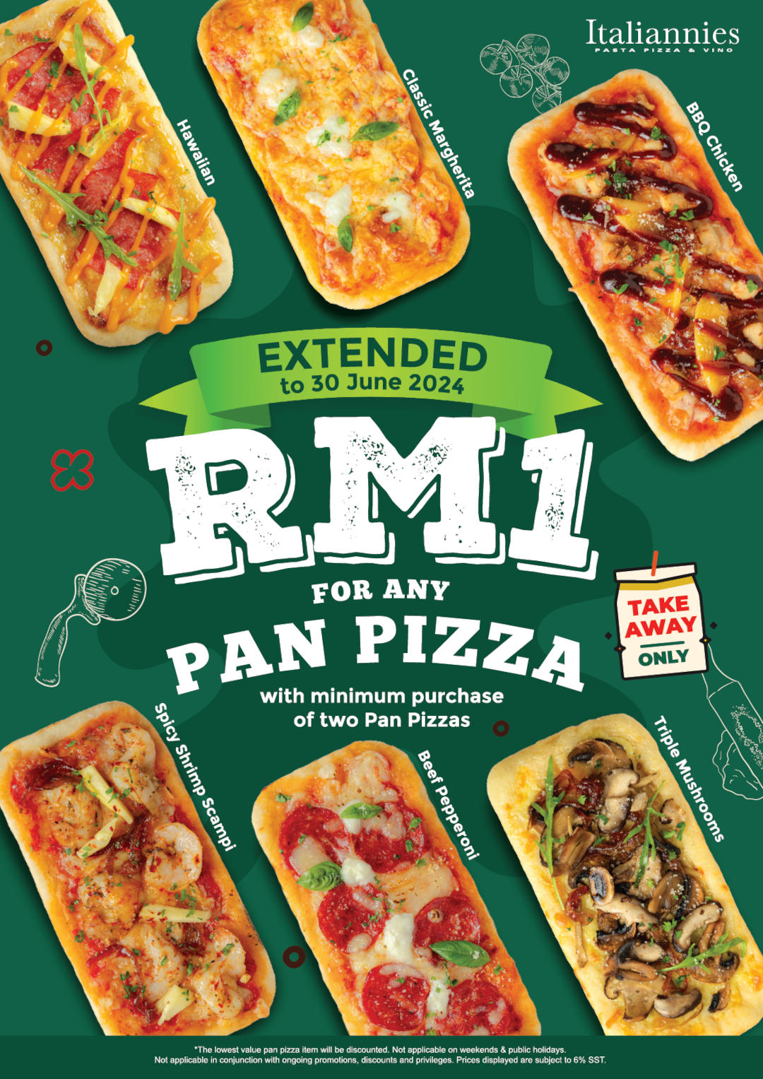 RM1 for any Pan Pizza