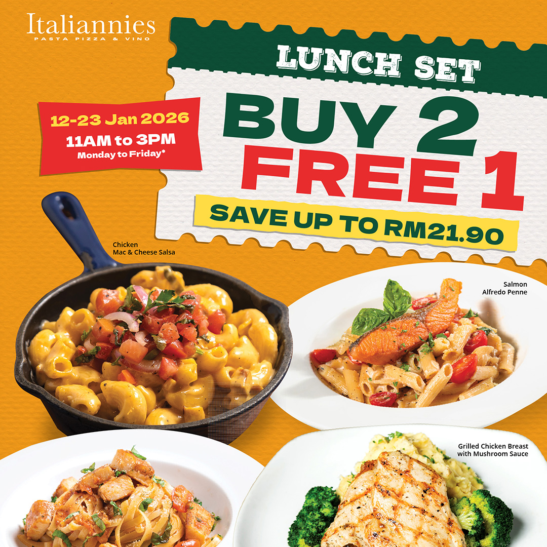 Buy 2 Free 1 Lunch Set
