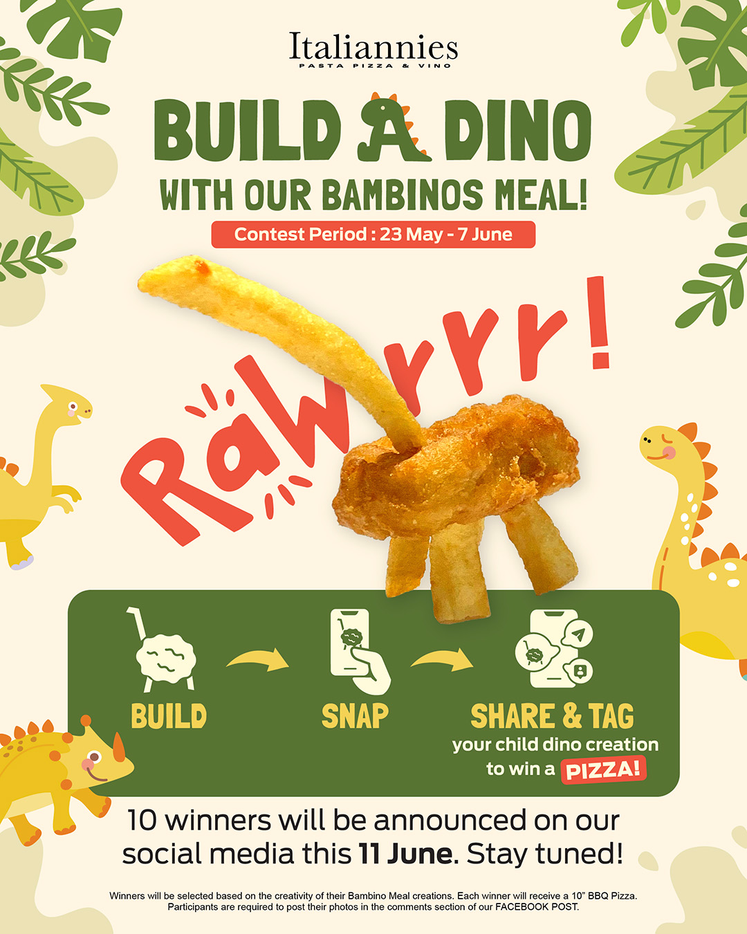 Build a Dino with our Bambinos Meal!