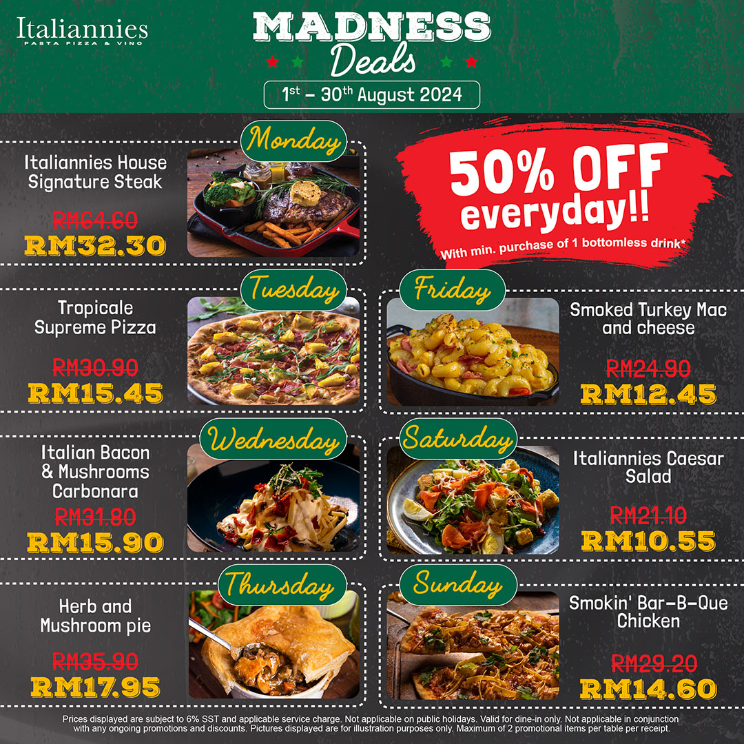 Madness Deals: 50% OFF Everyday