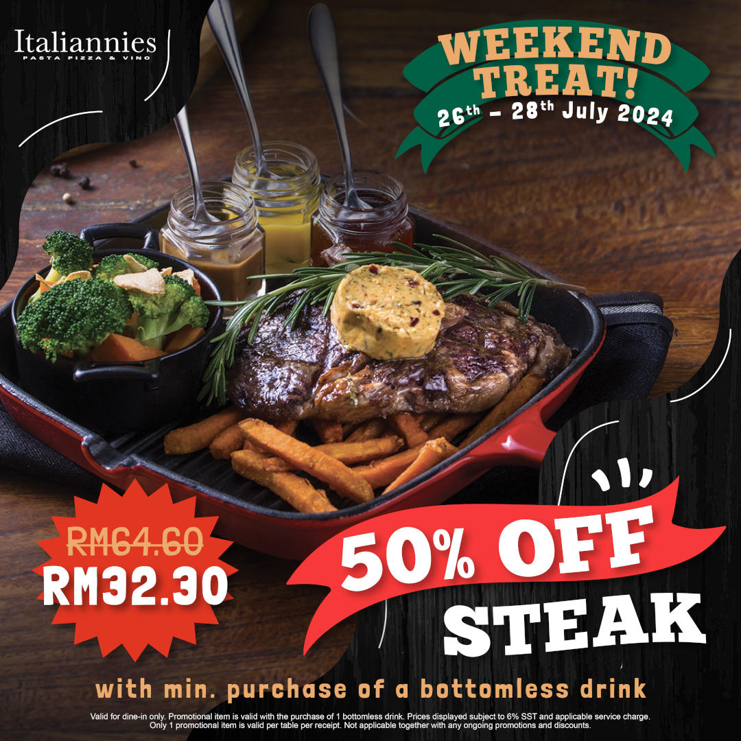 50% OFF Steak