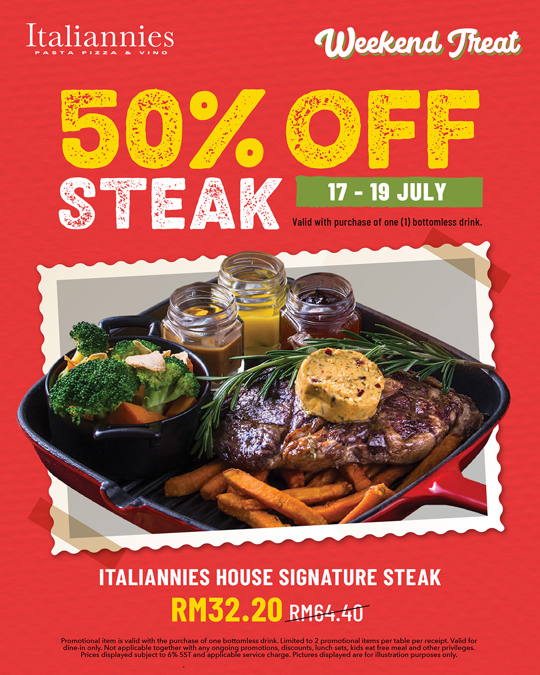 Weekend Treat: 50% OFF STEAK