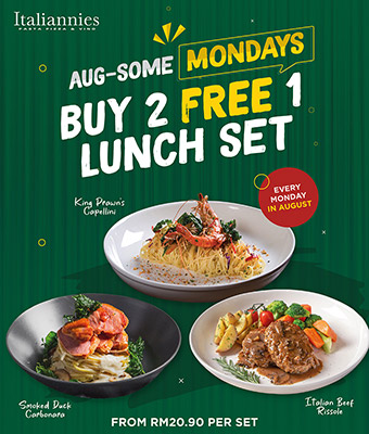 BUY 2 FREE 1 Lunch Set
